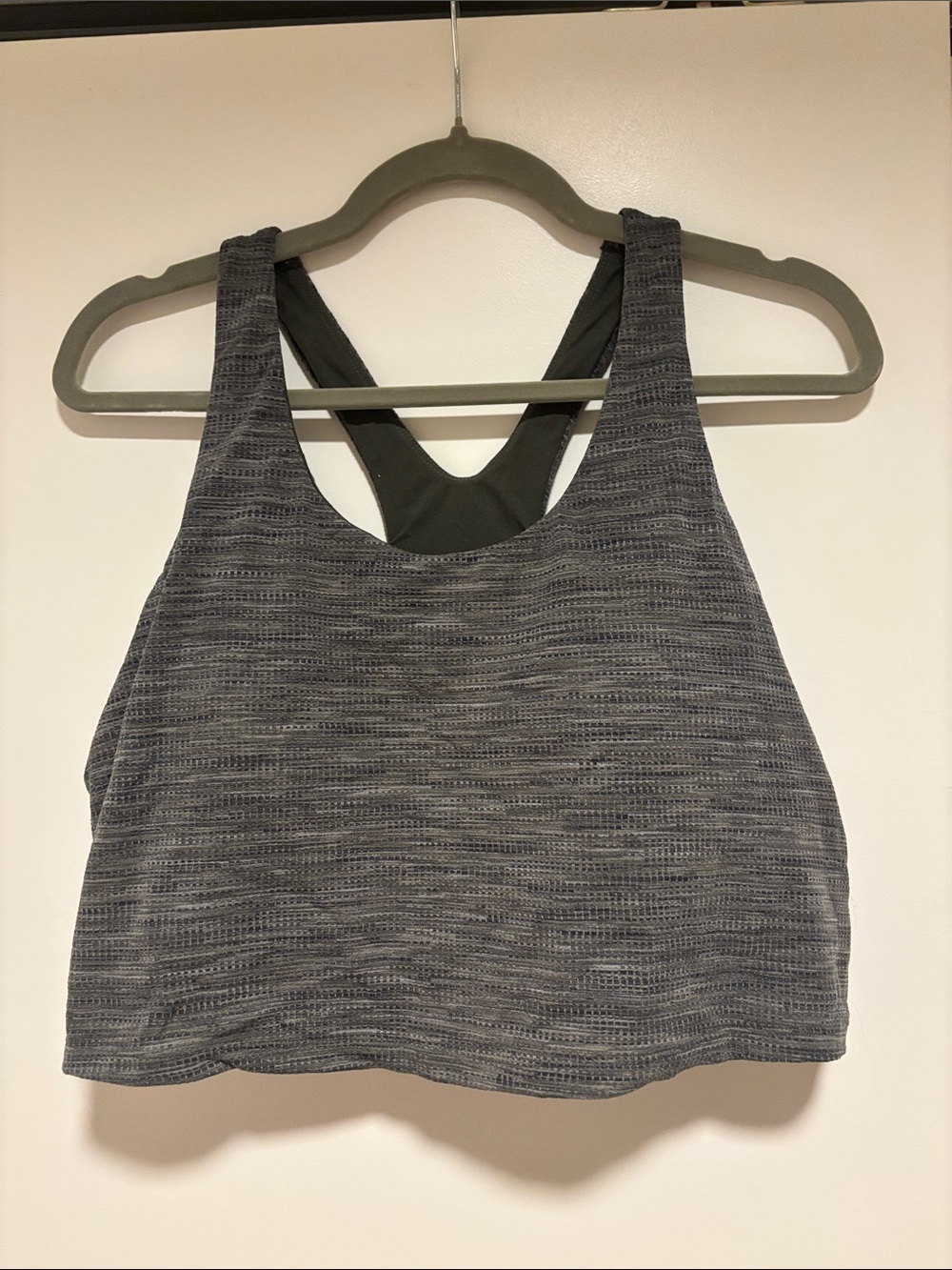 CALIA by Carrie Underwood Gray Textured Strappy Sports Bra